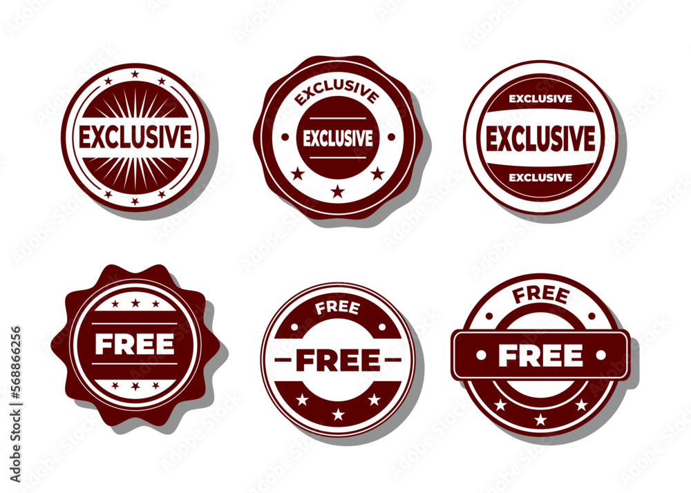 Obraz premium Set of badge or logo banner design element collection vector