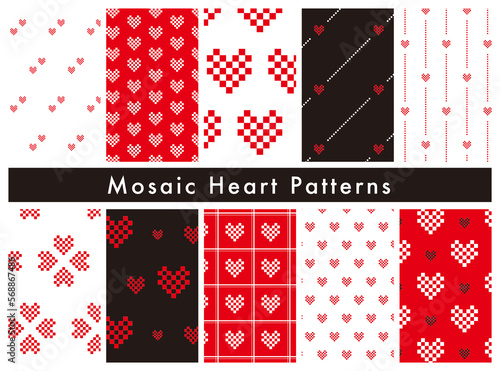 Mosaic Heart Patterns Set ／パターンセット《モザイクハート》