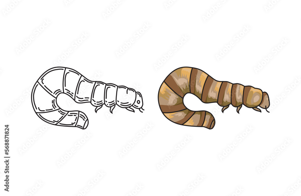 caterpillar vector image printable, perfect for coloring book kids ...
