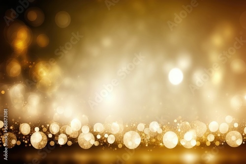 Gold bokeh awards glamour background  made with Generative AI