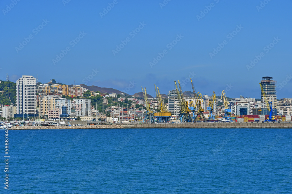 Durres; Albania - august 29 2022 : harbour
