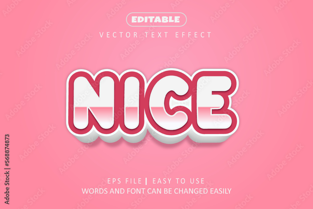 3d Editable text effect style - Nice text 3d Editable text effect style - Nice text