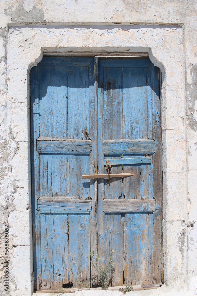 Blue door in Greece 