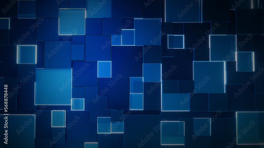 technology background blue light pixel box technology background blue light pixel box