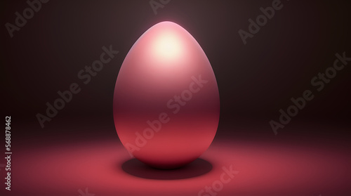 3d render of a golden glass egg art illustration