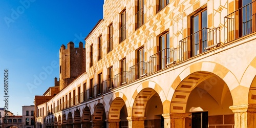 Plaza Alta of Badajoz also known as Marín de Rodezno old Muslim Souk Badajoz. Badajoz, Extremadura, Spain, Europe photo