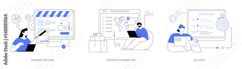 Online shopping website abstract concept vector illustrations. © Visual Generation