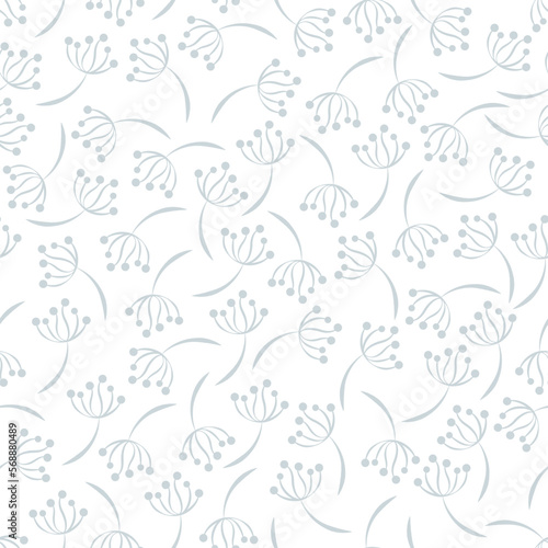 Leaves and branches repeat pattern. Floral pattern design. Botanical tile. Good for prints  wrappings  textiles and fabrics.