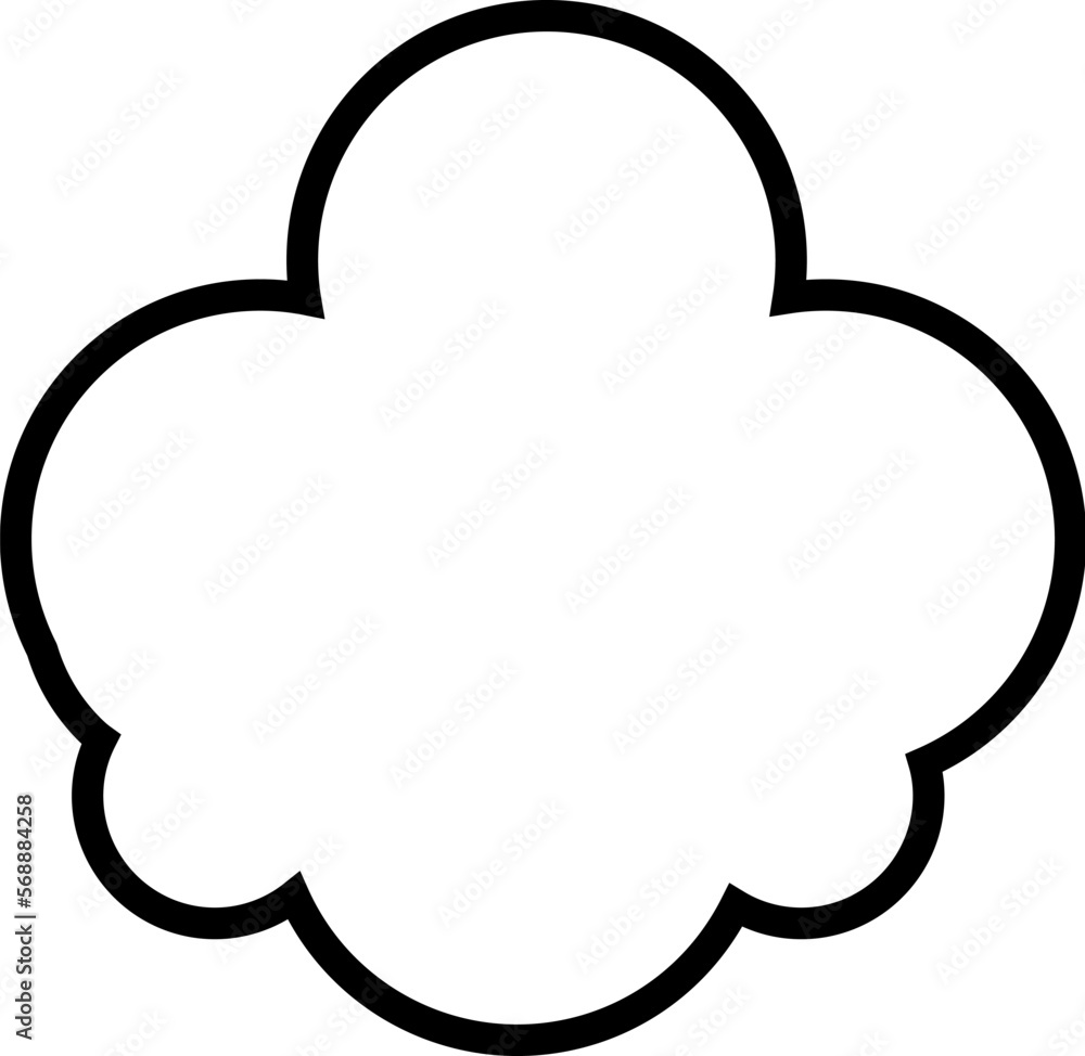 Simple Vector Isolated Icon of Cloud. It can be used for sites, weather forecasts, articles, books, interfaces and various design Simple Vector Isolated Icon of Cloud. It can be used for sites, weather forecasts, articles, books, interfaces and various design