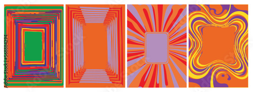 Set of psychedelic backgrounds.
