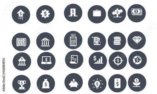 banking and Finance icons vector design © med