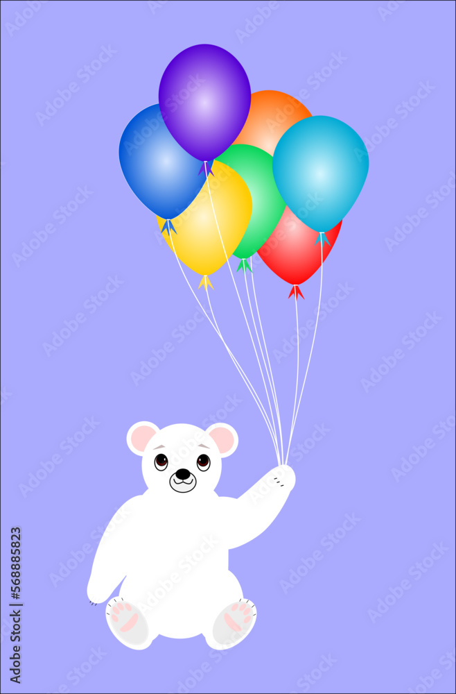 Bear with balloons Bear with balloons