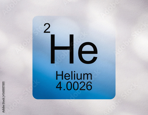 Helium symbol against white background photo