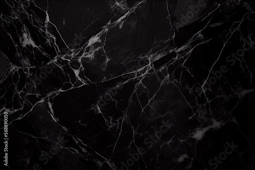 black marble texture abstract background pattern, generative ai