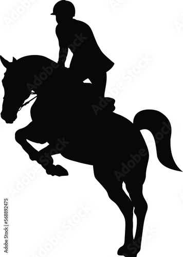 equestrian sport man rider horse black silhouette
