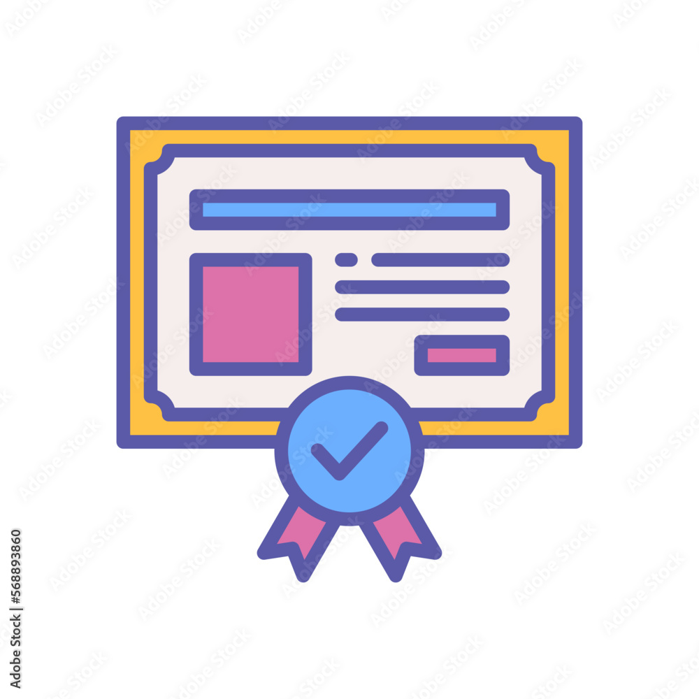 certificate icon for your website design, logo, app, UI. certificate icon for your website design, logo, app, UI.