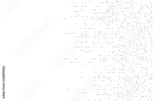Digital technology background. Digital data dots gray pattern pixel background