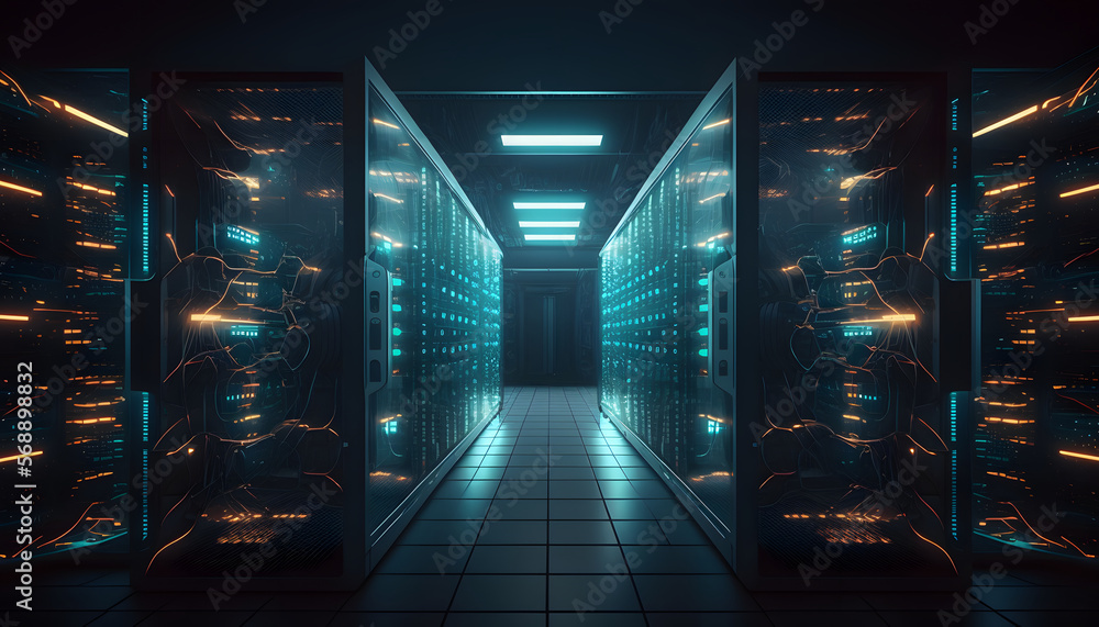servers in the network, server network digital illustration servers in the network, server network digital illustration