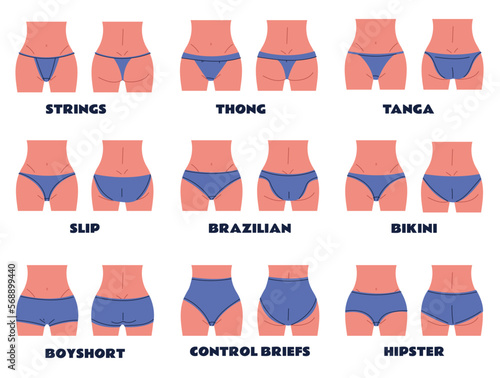Woman underwear silhouette model line modern style concept set. Vector graphic design illustration