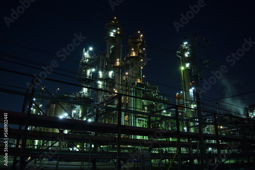川崎市浮島町 石油プラント付近の夜景