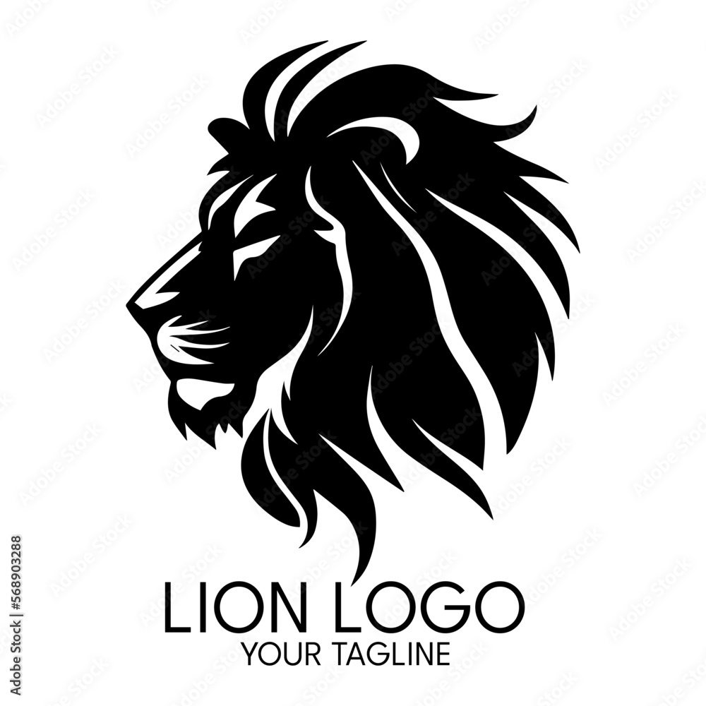 Silhouette art lion logo, vector template Silhouette art lion logo, vector template