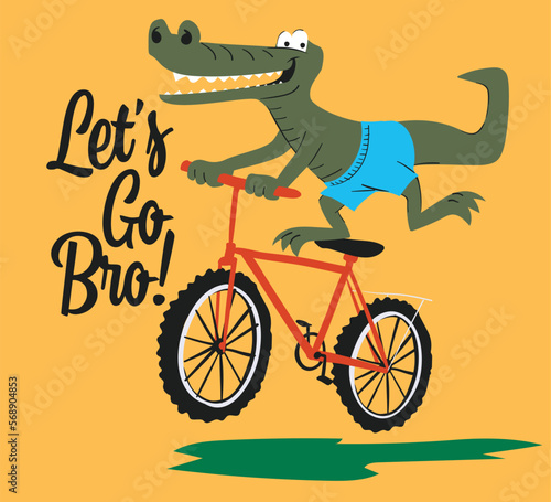 summer time crocodile vector design
