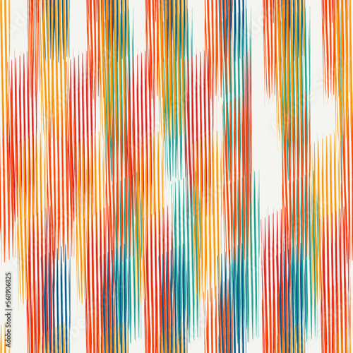 Brush lines seamless pattern. Freehand repeated stripes print. Hand drawn linear background. Simple geometric motif. Ethnic digital paper. Striped textile print. Trendy web design. Vector work