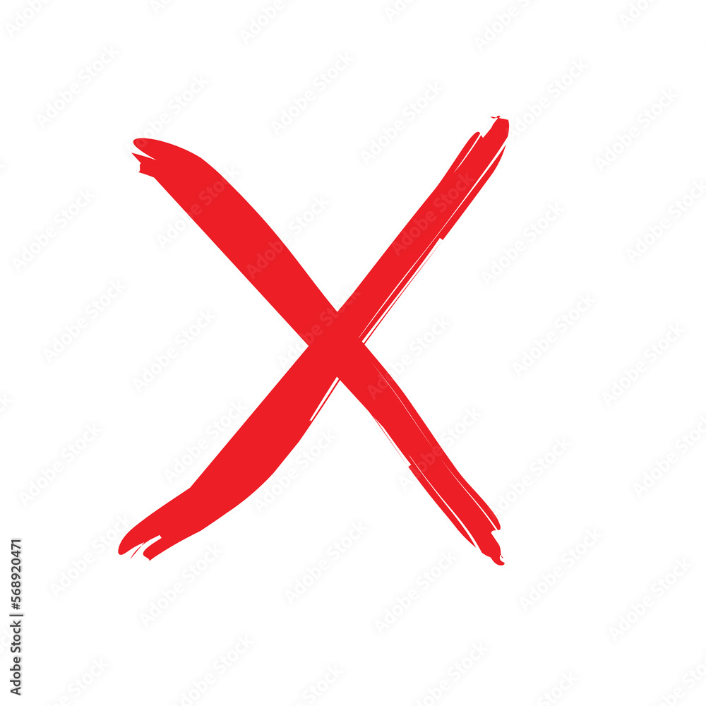 Cross black on white background stop cancel Cross black on white background stop cancel