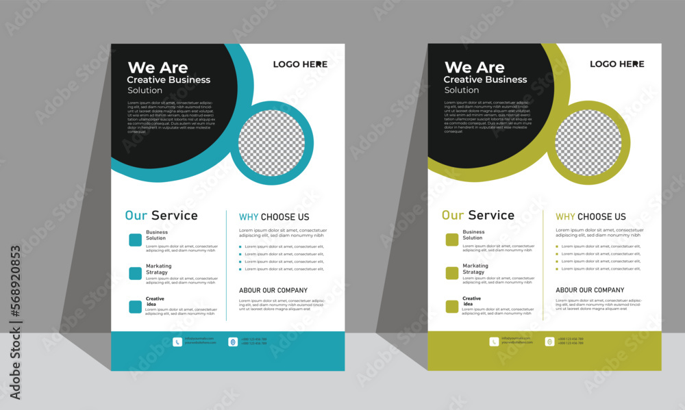 modern creative business flyer template design.