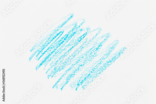 Wax crayon hand drawing blue background