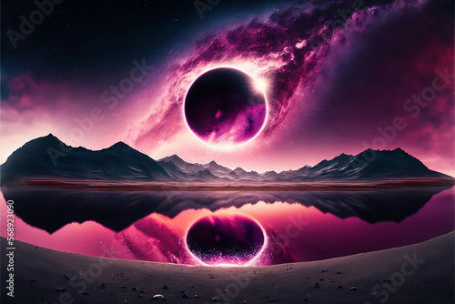 A collection of AI Generated Magenta Images showing  magenta style color in the nature,brains and forest gnomes creatures  could be landscapes or wallpapers