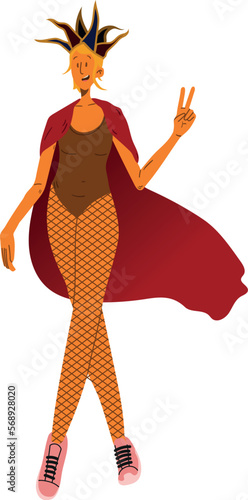 woman in carnival outfit