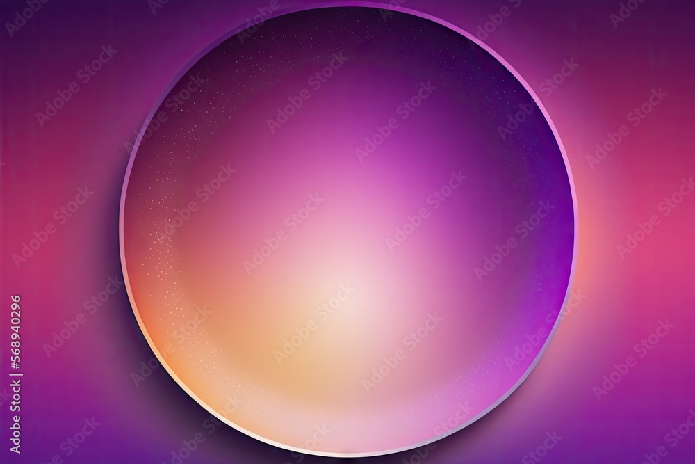 purple oval frame on white gradient background