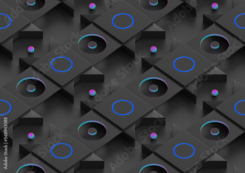 Seamless pattern dedicated to musical rhythm.