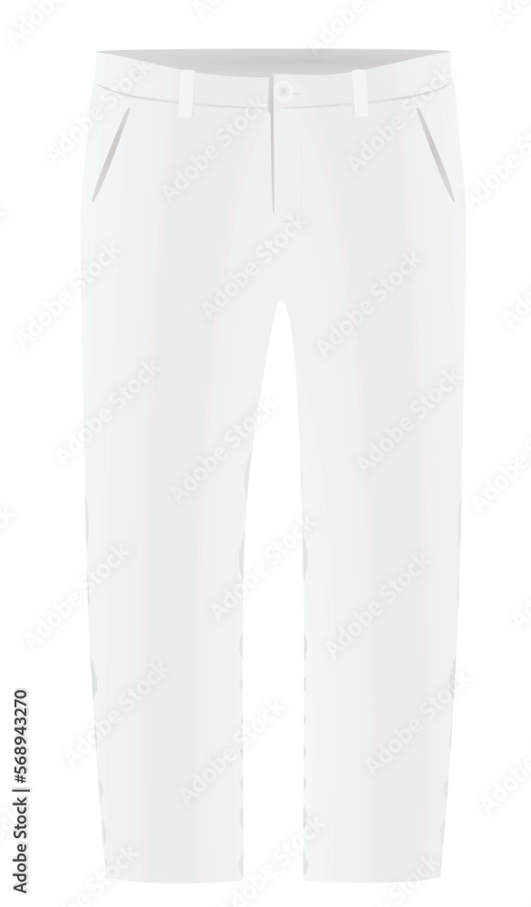 White chino pants. vector illustration White chino pants. vector illustration