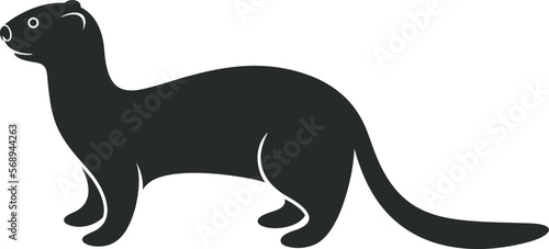 Ferret  logo. Isolated ferret on white background