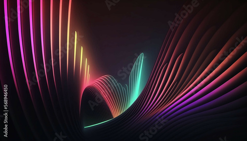 soft neon dark digital futuristic abstract pattern background - new quality universal colorful joyful technology stock image illustration design wallpaper, generative ai