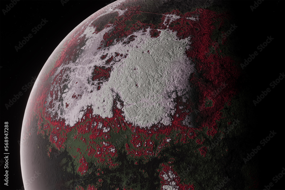 Naklejka premium Planet, space, 3d illustration, 3d rendering