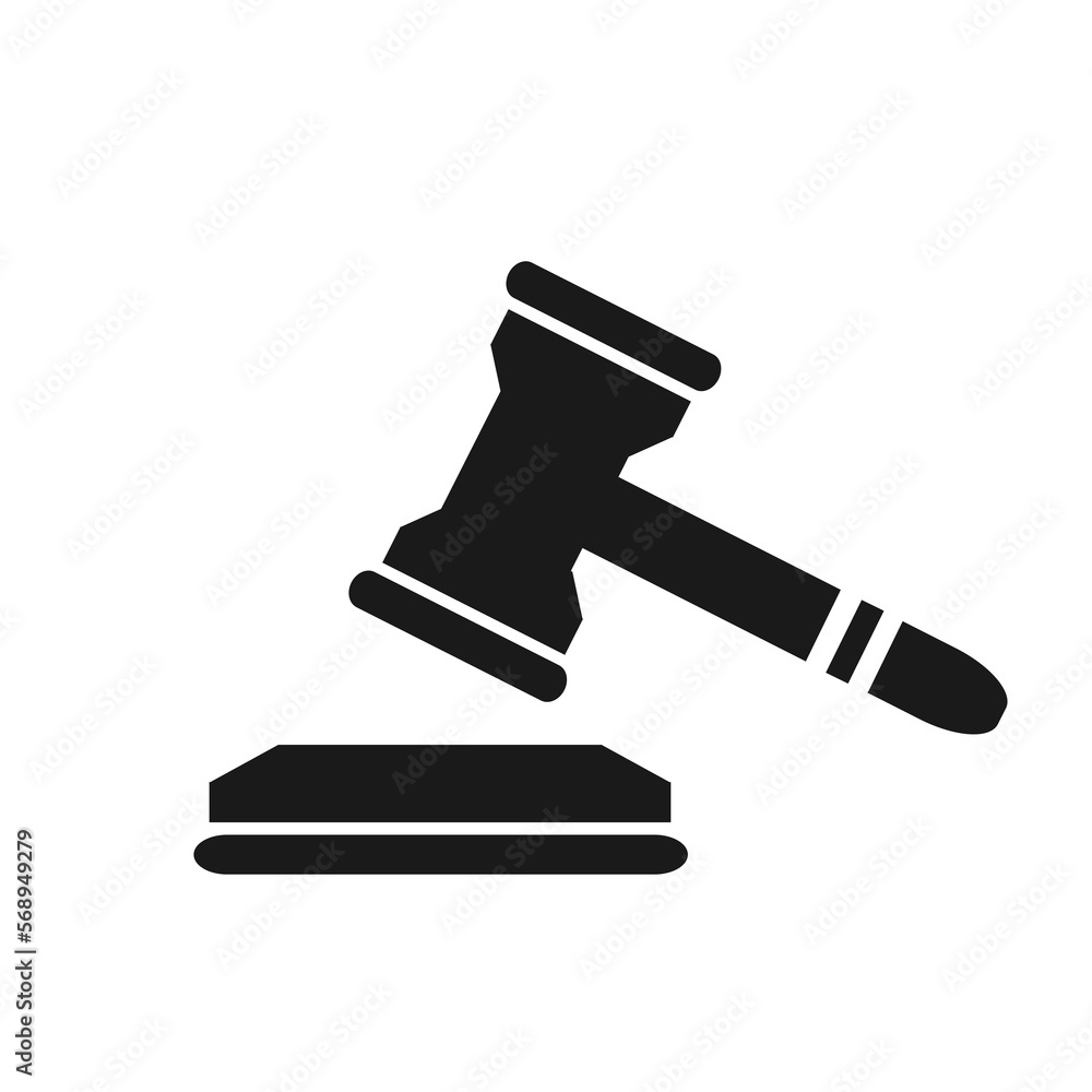Vector illustration, hammer icon at auction. Vector illustration, hammer icon at auction.