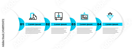 Set line Washbasin, Picture, Wardrobe and Vacuum cleaner icon. Vector