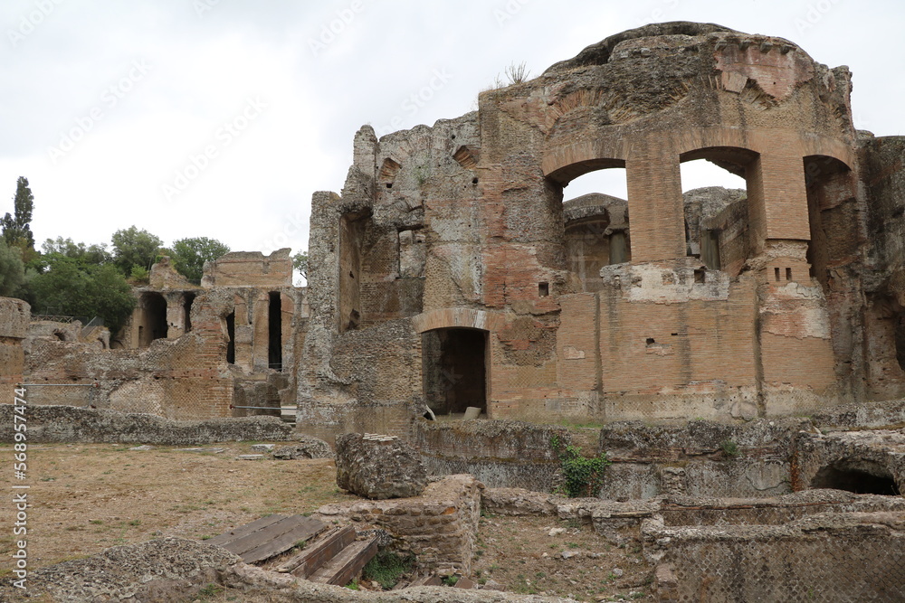 Remains of Villa Adriana in Tivoli, Lazio Italy