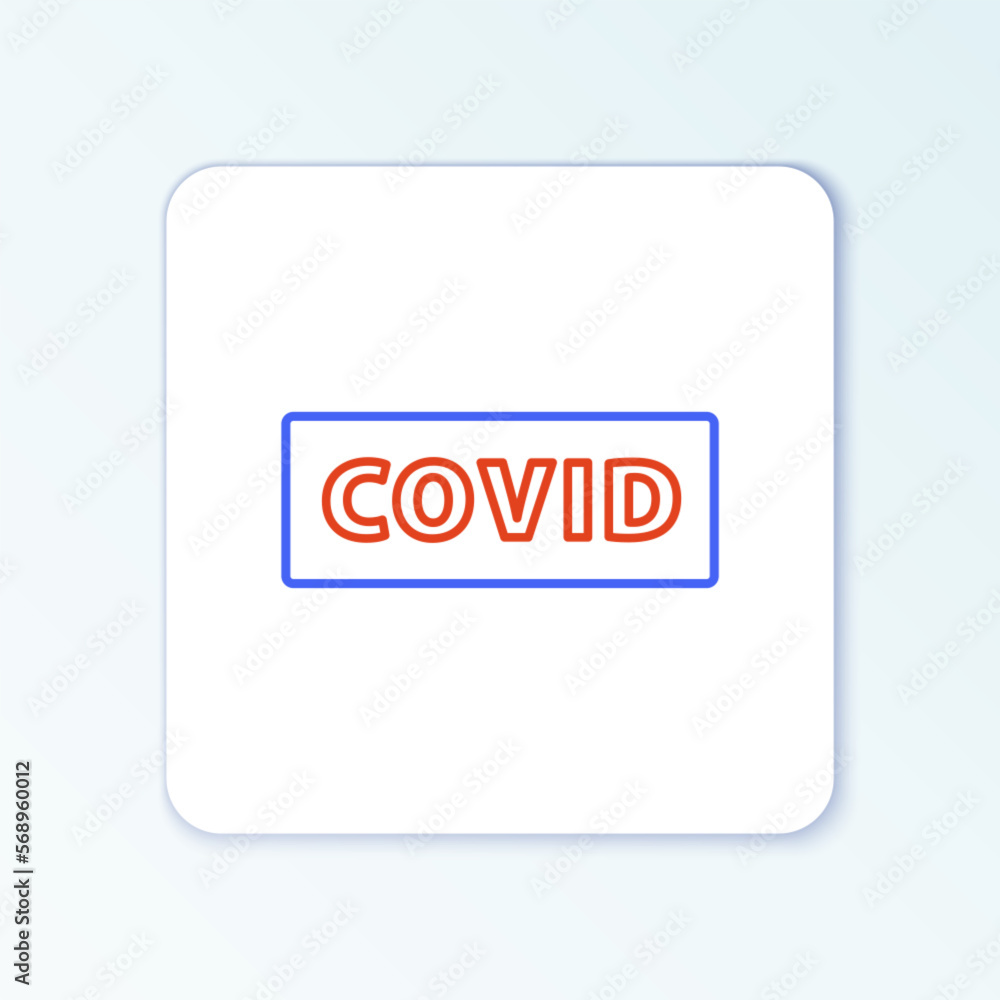 Line Corona virus covid-19 icon isolated on white background. Bacteria and germs, cell cancer, microbe, fungi. Colorful outline concept. Vector Line Corona virus covid-19 icon isolated on white background. Bacteria and germs, cell cancer, microbe, fungi. Colorful outline concept. Vector