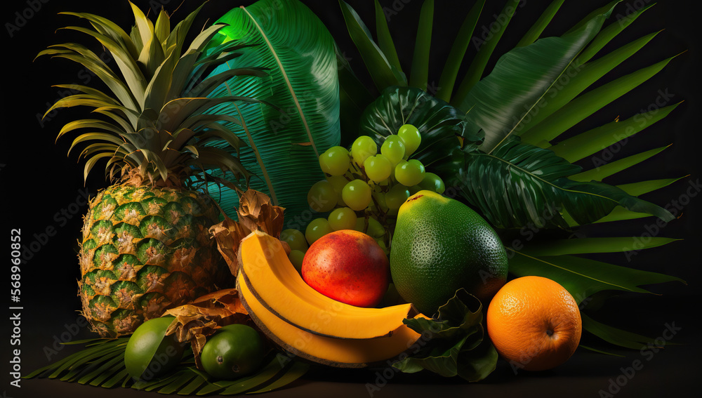 illustration of still life exotic fruit illustration of still life exotic fruit