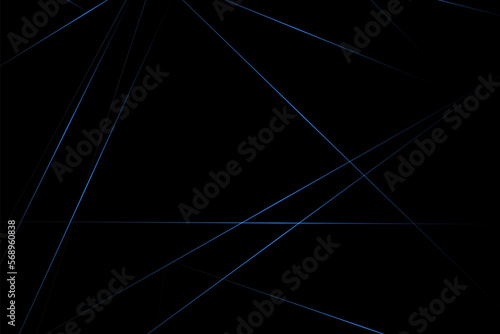 Abstract black with blue lines, triangles background modern design. Vector illustration EPS 10.