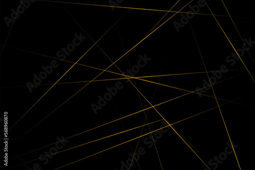 Abstract black with gold lines  triangles background modern design. Vector illustration EPS 10.