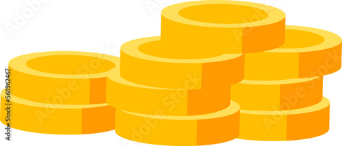 Coins flat icon Time is money