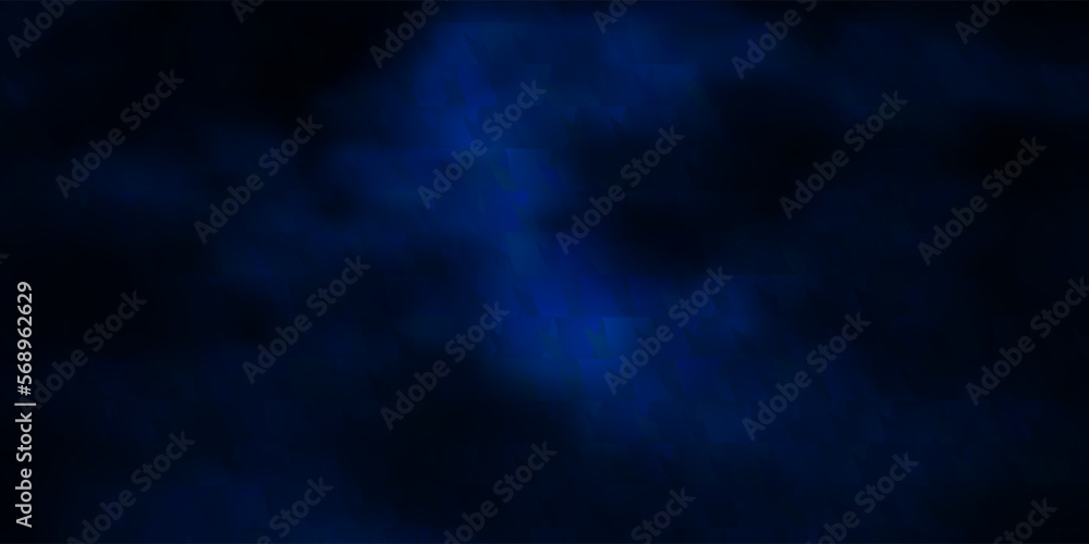 Dark BLUE vector background with polygonal style.