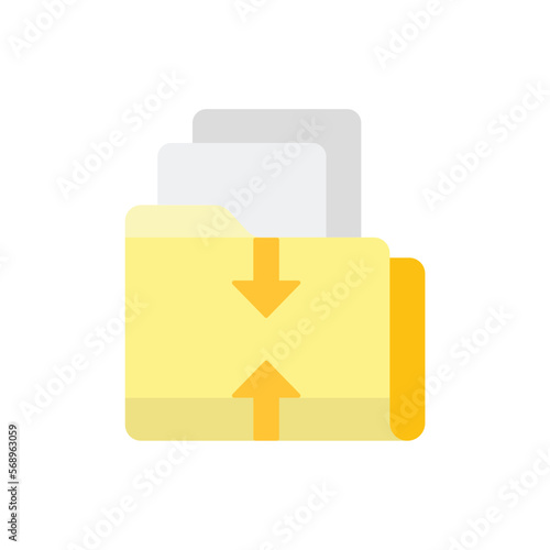 file archive download icon design vector