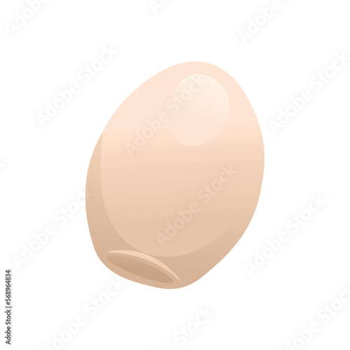 Sweet chocolate egg on white background