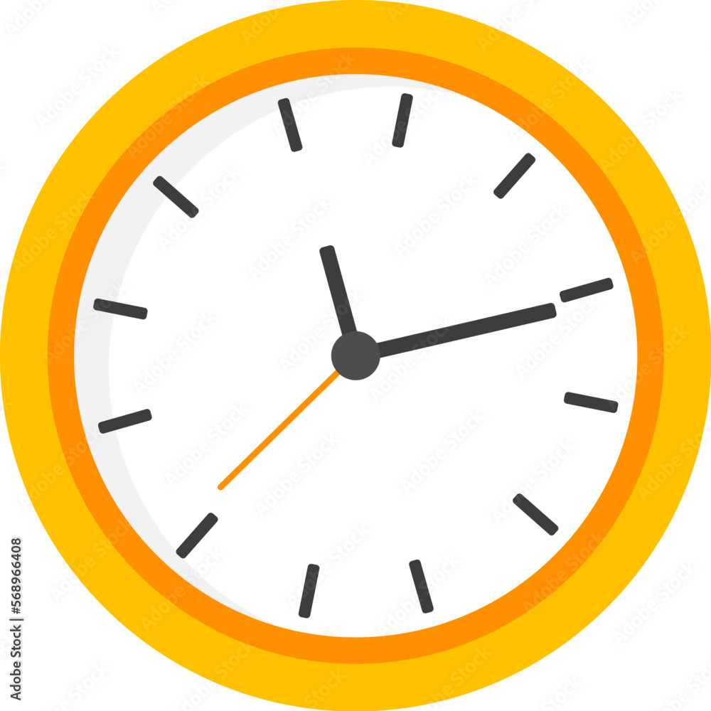 Old elegant gold clock flat icon Time is money Old elegant gold clock flat icon Time is money